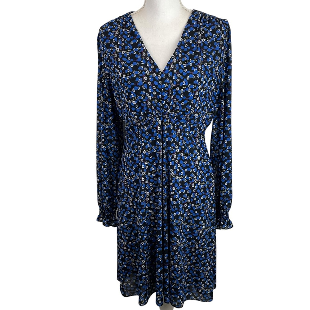 CAbi | Blue Black The Ten Long Sleeve Dress